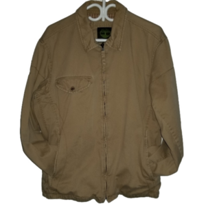 Timberland Khaki Full Zip Cotton Jacket Size XL
